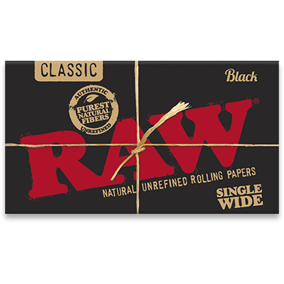 
RAW Black Single Wide Double Feed Rolling Papers - UNIT