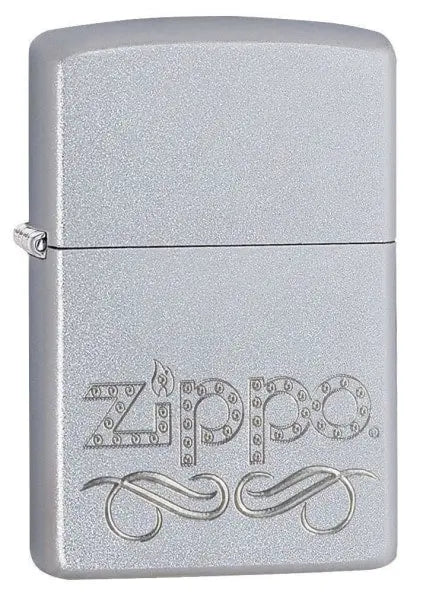 Zippo Lighter - Zippo Scroll Satin Chrome